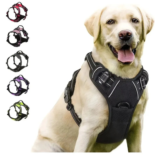 Pet Dog Big Vests Collars Harness Leash