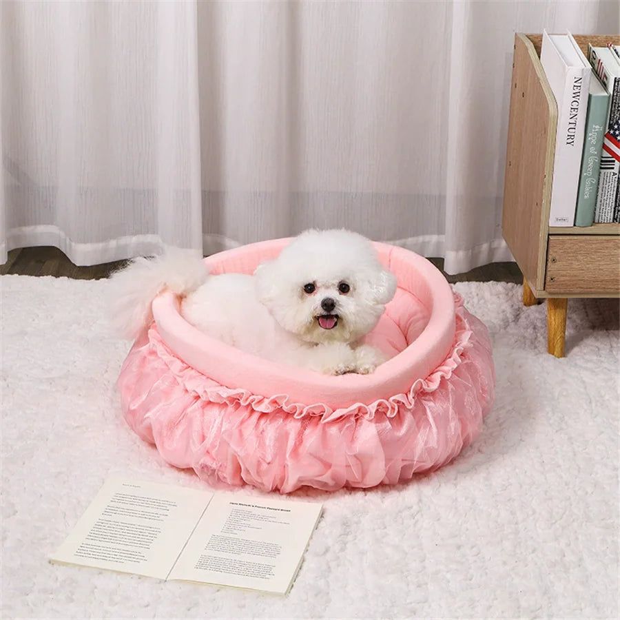 Fashion Pet Cat Sofa Bed With Ribbon
