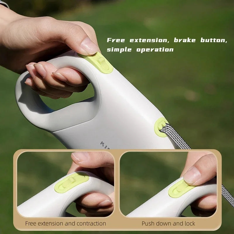 5M Retractable One-Click Brake Dog Leash