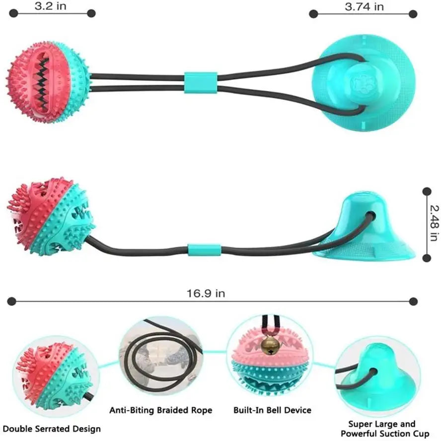 Durable Pet Molar Tug Rope Ball Toy