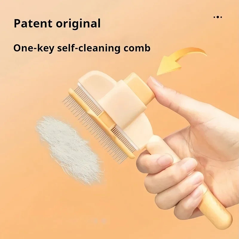 Professional Cat Pet Needled Comb With Release Button