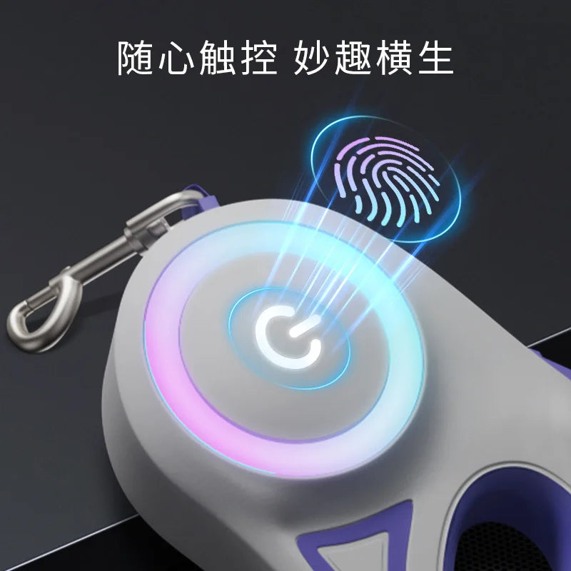 LED Glowing Dog Nylon Leash with Flashlight