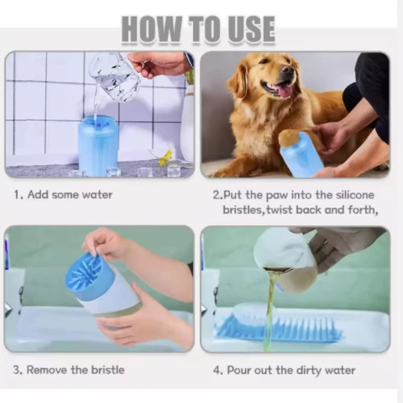 Portable Silicone Dog Paw Cleaner Cup