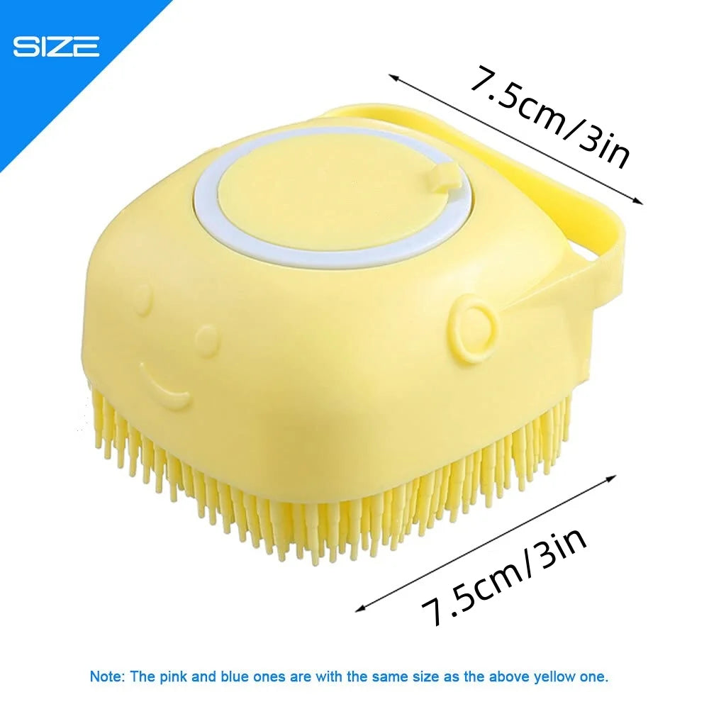 Pet Bath Massage Brush with Shampoo Box