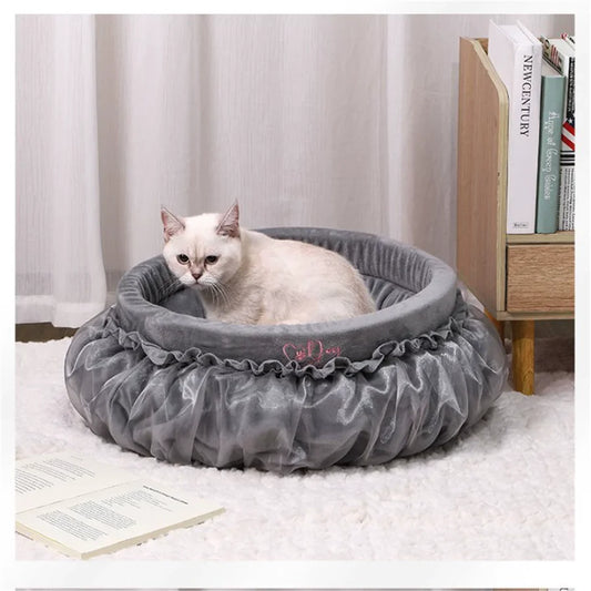 Fashion Pet Cat Sofa Bed With Ribbon