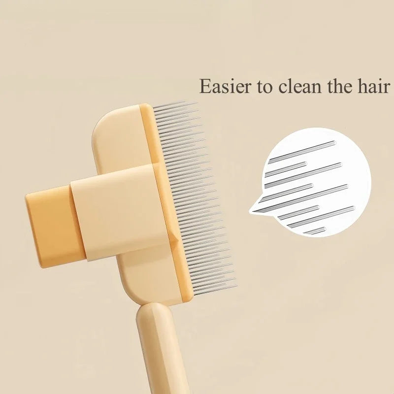 Professional Cat Pet Needled Comb With Release Button