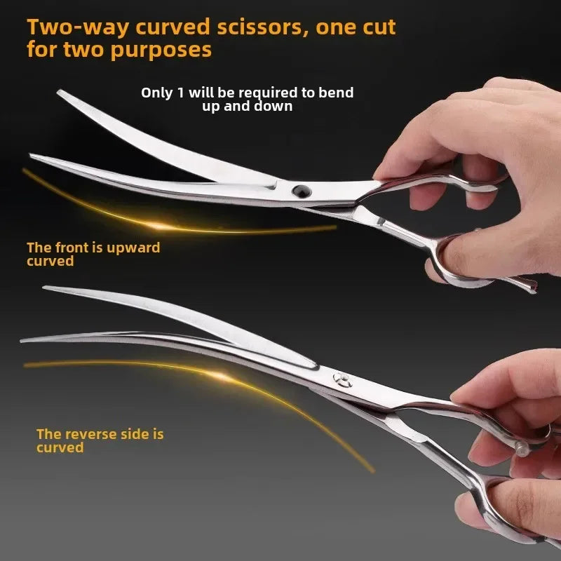Professional Pet Trimming Bent Scissors