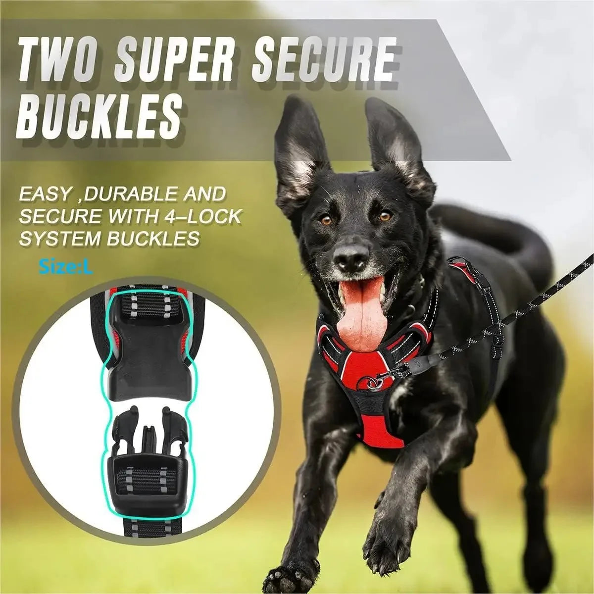 Pet Dog Big Vests Collars Harness Leash
