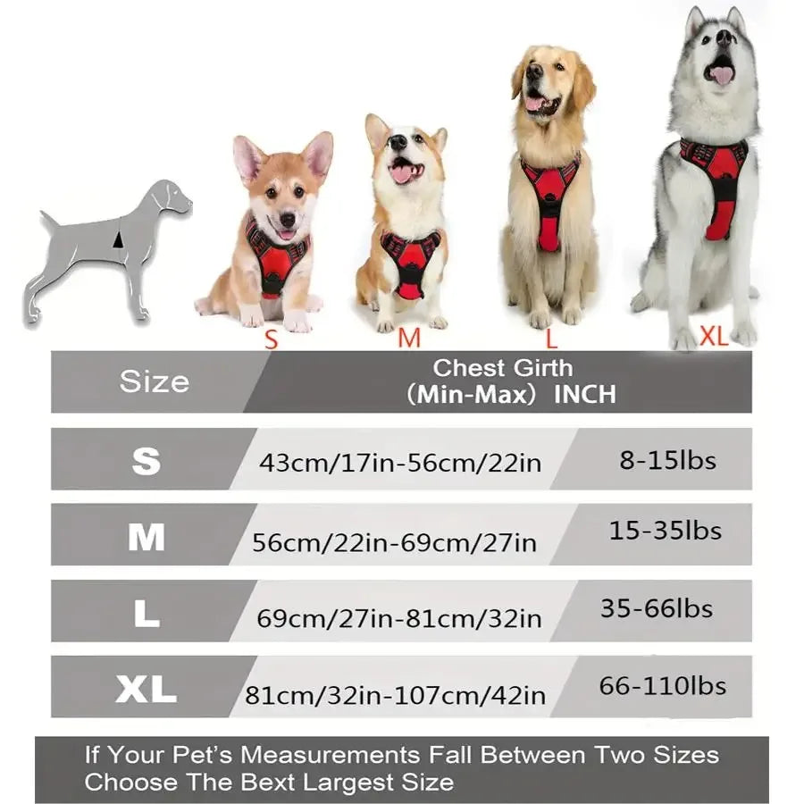 Pet Dog Big Vests Collars Harness Leash