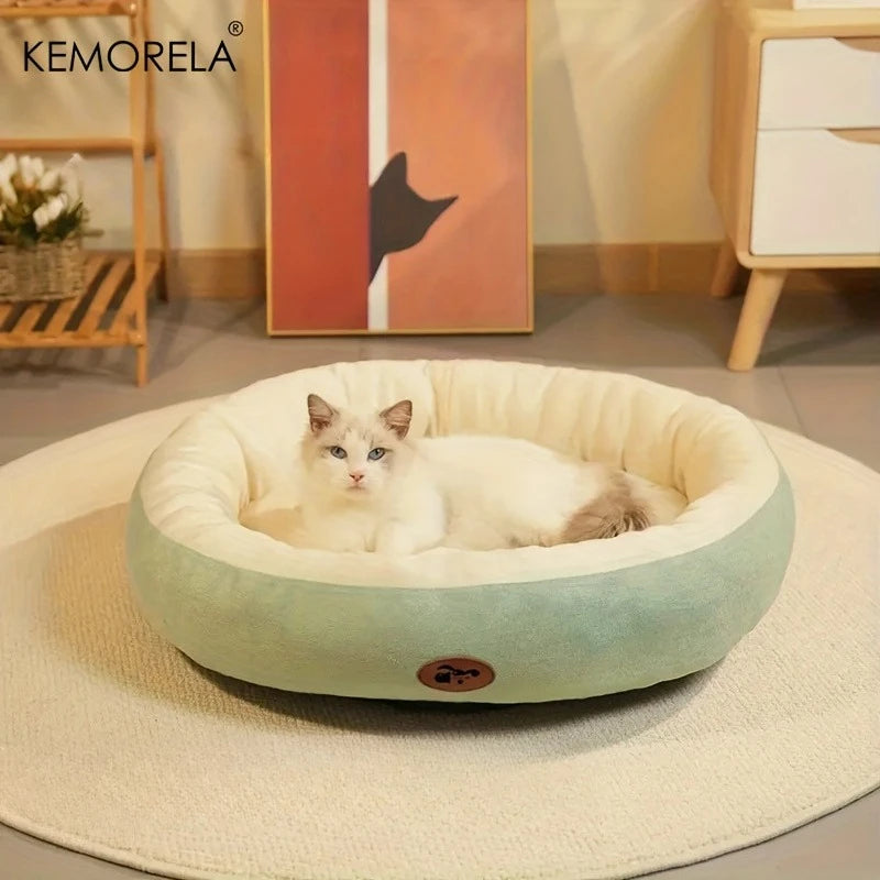 Plush & Thickened Cozy Oval Snuggle Pet Bed