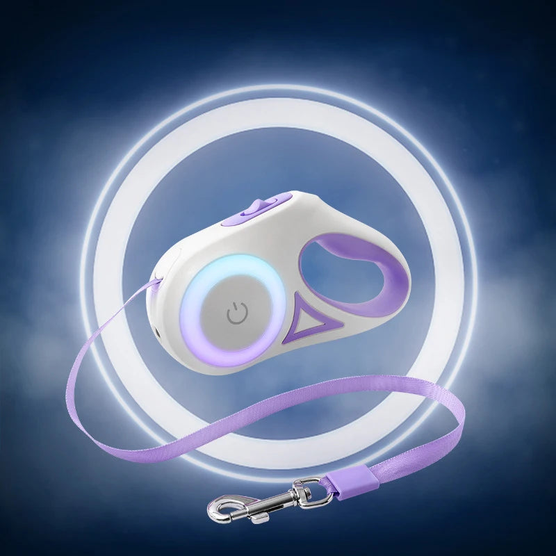 LED Glowing Dog Nylon Leash with Flashlight