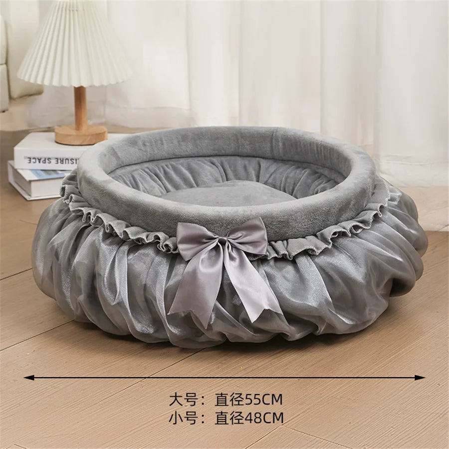 Fashion Pet Cat Sofa Bed With Ribbon