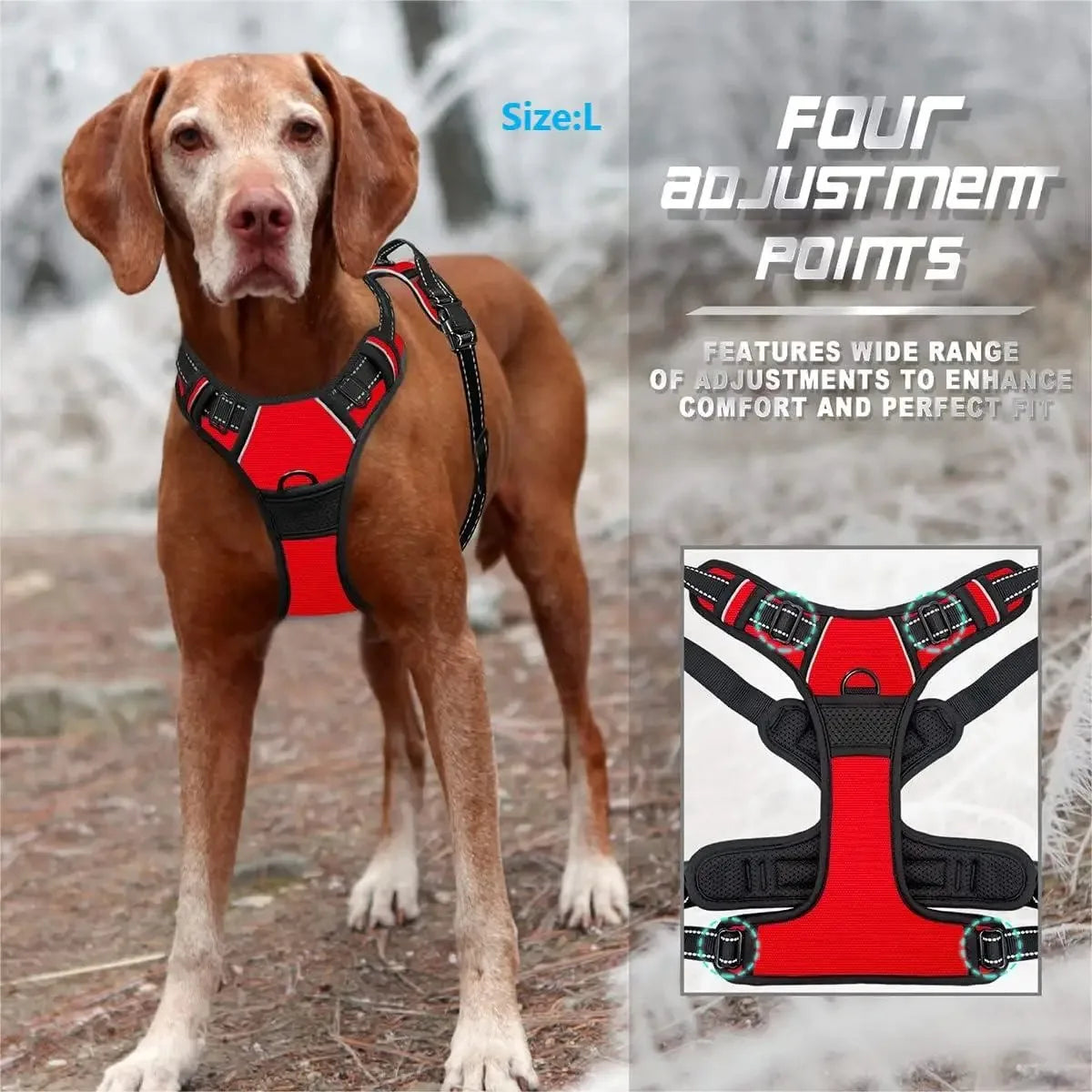 Pet Dog Big Vests Collars Harness Leash